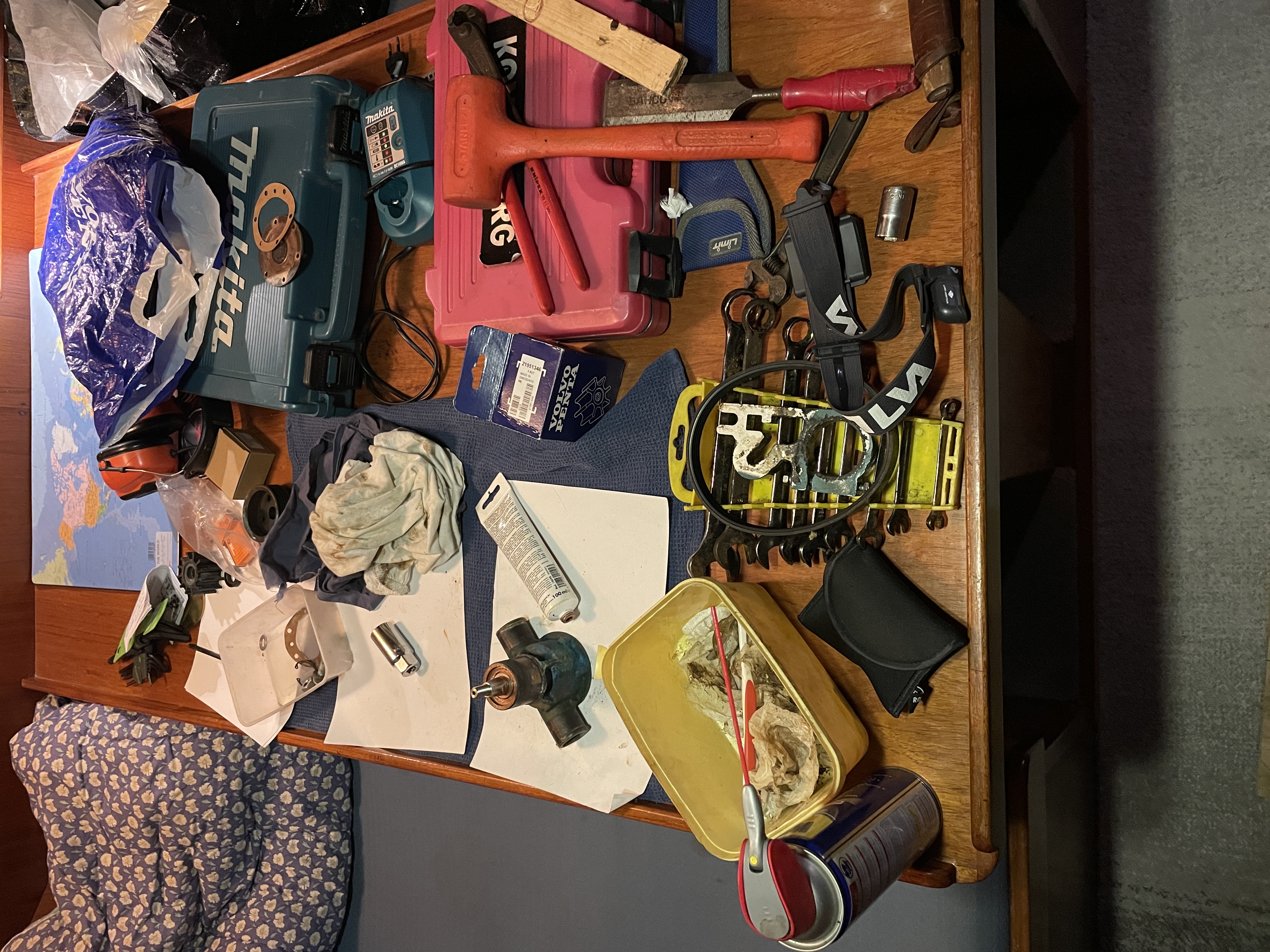 Detalj fra motorinstallasjon