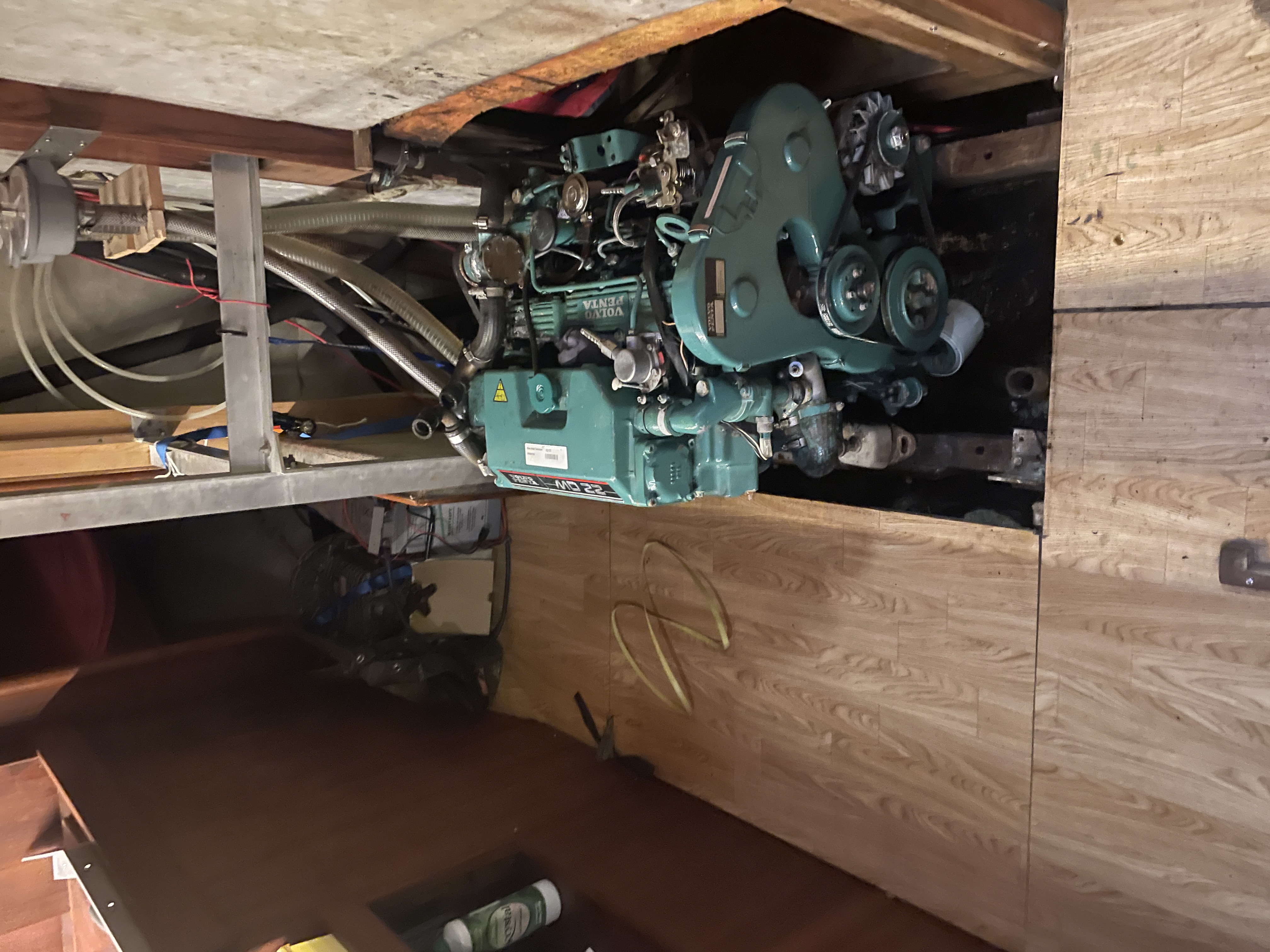 Detalj fra motorinstallasjon